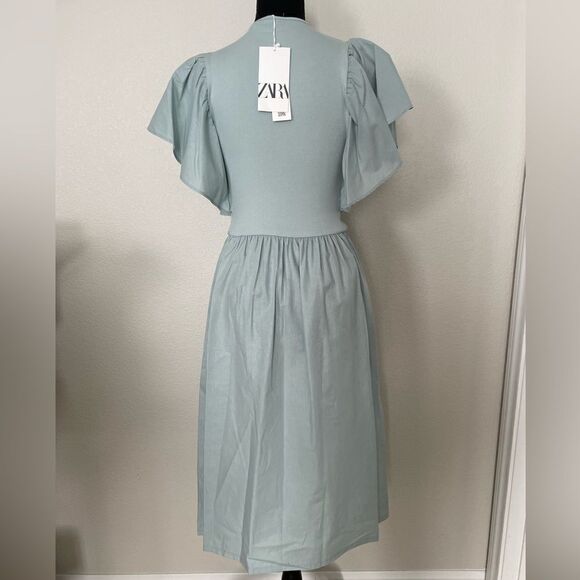NWT Zara Ruffled Sleeve Dress - Picture 9 of 13